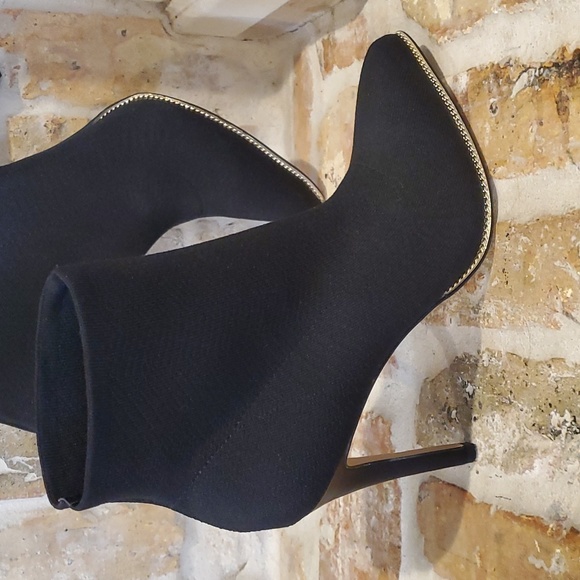 BCBGeneration Black Sock Ankle Bootie Heels - Picture 7 of 8